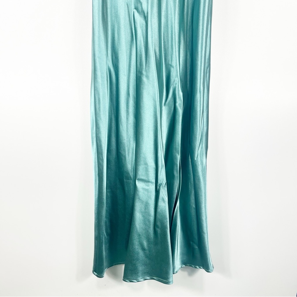 Birdy Grey Jay Satin Bridesmaid Maxi Dress in Sea Glass size Small - Picture 3 of 6